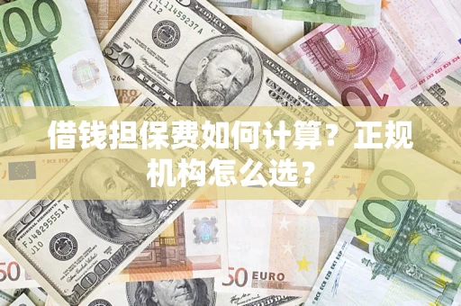 济南借钱担保费如何计算？正规机构怎么选？