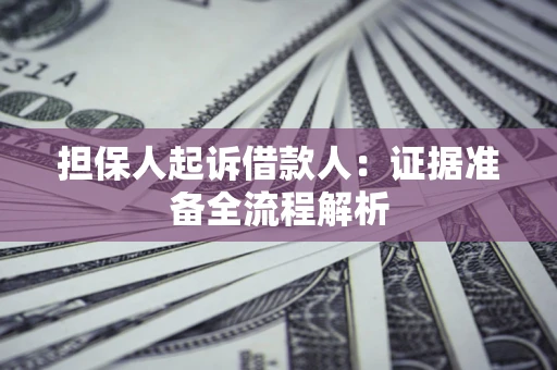 济南担保人起诉借款人：证据准备全流程解析