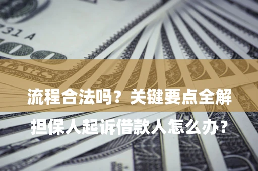 济南

担保人起诉借款人怎么办？流程合法吗？关键要点全解析